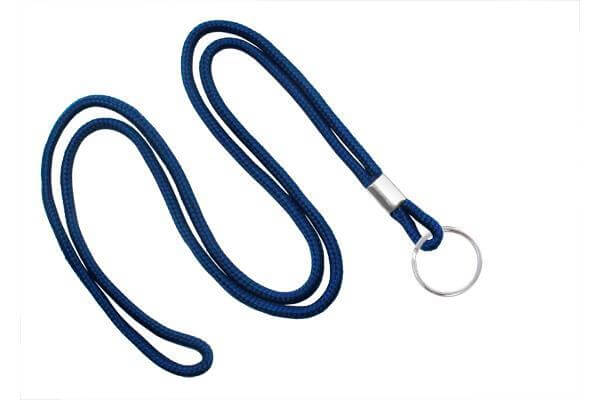 Navy Blue 1-8" Lanyard Key Ring - All Things Identification