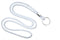 White 1-8" Lanyard  Key Ring - All Things Identification
