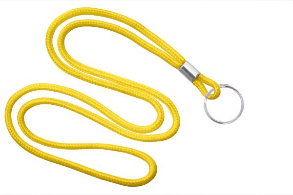 Yellow 1-8" Lanyard  Key Ring - All Things Identification