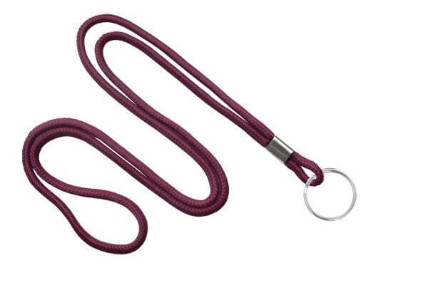 Maroon 1-8" Lanyard  Key Ring - All Things Identification