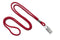 Red Round 1-8" Bulldog Clip Lanyards - All Things Identification