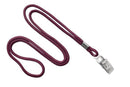 Maroon Round 1-8" Bulldog Clip Lanyards - All Things Identification