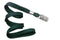Forest Green 3-8" Flat Woven Lanyard Bulldog Clip - All Things Identification