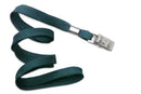 Teal 3-8" Flat Woven Lanyard Bulldog Clip - All Things Identification