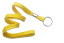 Yellow 3-8" Flat Woven Lanyard Split Ring - All Things Identification