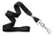 Black 5-8" Flat Woven Lanyard Swivel Hook - All Things Identification
