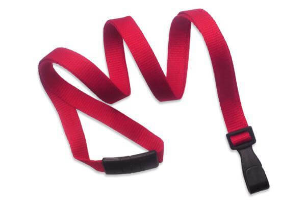 Red Recycled Pet 3-8" Flat Lanyard Plastic Hook - All Things Identification