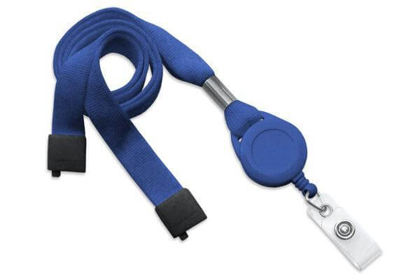 Royal Blue Retractable Lanyard with Break Away 2138-7004 - All Things Identification