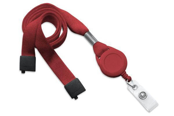 Red Retractable Lanyard with Break Away 2138-7006 - All Things Identification