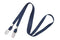 100 3/8" Double Clip Lanyards - Bulldog Clips