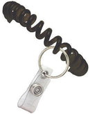 Black Plastic Wrist Coil with Key Ring Strap Qty 500 2140-6201 - All Things Identification