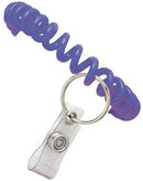 Blue Plastic Wrist Coil with Key Ring Strap Qty 500 2140-6202 - All Things Identification