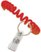 Red Plastic Wrist Coil with Key Ring Strap Qty 500 2140-6206 - All Things Identification