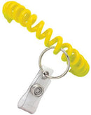 Yellow Plastic Wrist Coil with Key Ring Strap Qty 500 2140-6209 - All Things Identification