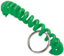 Green Plastic Wrist Coil with Key Ring Qty 500 2140-6304 - All Things Identification
