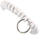 White Plastic Wrist Coil with Key Ring Qty 500 2140-6308 - All Things Identification