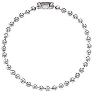 4 1-2” Nickel-Plated Steel Ball Chain  Qty 1000 2450-1020 - All Things Identification