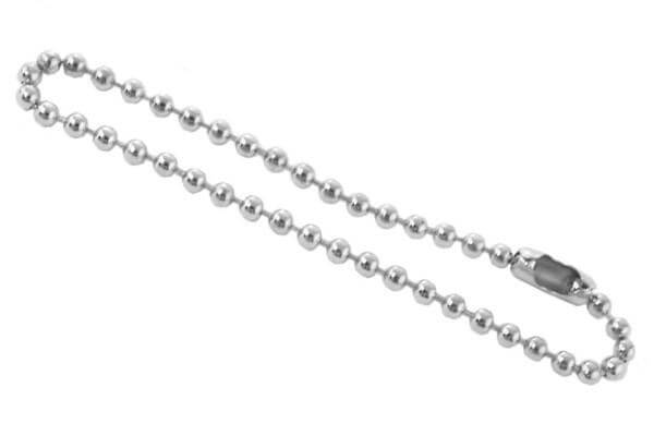 5” Nickel-Plated Steel Ball Chain Qty 1000 2450-1090 - All Things Identification