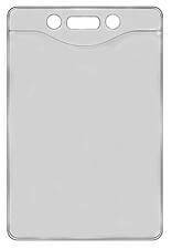 Vertical Vinyl Clear ID Badge Holders 4"x3" - All Things Identification