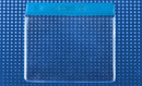 Vinyl Horizontal Badge Holder with Royal Blue Color Bar 4" x 3" 406-J-RBLU - All Things Identification