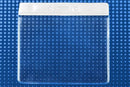 Vinyl Horizontal Badge Holder with White Color Bar 4" x 3" 406-J-WHT - All Things Identification