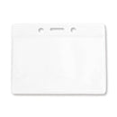 Vinyl Horizontal Badge Holder with Clear Color Bar 3.75" x 2.63" 406-T-CLR - All Things Identification