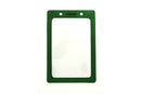 Vinyl Vertical Badge Holder with Green Color Frame 2.25" x 3.44" 407-N-GRN - All Things Identification