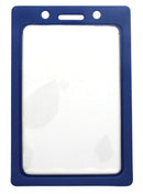 Vinyl Vertical Badge Holder with Royal Blue Color Frame 2.25" x 3.44" 407-N-RBLU - All Things Identification