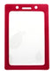 Vinyl Vertical Badge Holder with Red Color Frame 2.25" x 3.44" 407-N-RED - All Things Identification