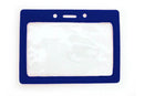 Vinyl Horizontal Badge Holder with Royal Blue Color Frame 3.5" x 2.13" 407-T-RBLU - All Things Identification