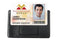 Black Vinyl Horizontal 1-Pocket Magnetic Badge Holder, 3.5" x 2.125" - All Things Identification