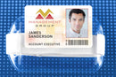 Clear Vinyl Horizontal Arm Band Badge Holder with White Strap 3.375" x 2.375" 504-AR1W - All Things Identification