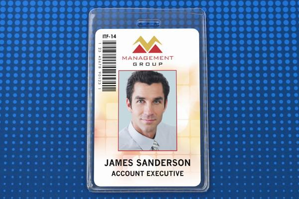 Clear Vinyl Vertical S-Series Proximity Card Holder 2.5" x 3.75" 504-ES - All Things Identification