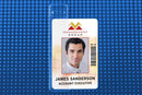 Clear Vinyl Vertical Half-Card Holder with Slot, 3.29" x .75" - All Things Identification