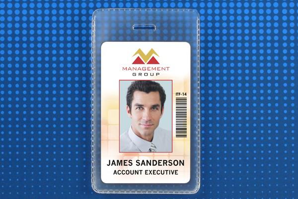 Clear Vinyl Vertical Anti-Static Badge Holder, 3" x 4" - All Things Identification