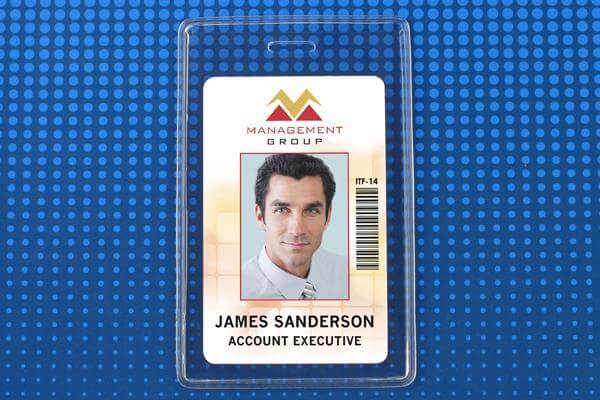 Heavy-Duty Vinyl Vertical Proximity Card Holder, 2.38" x 3.75" 504-NCST - All Things Identification