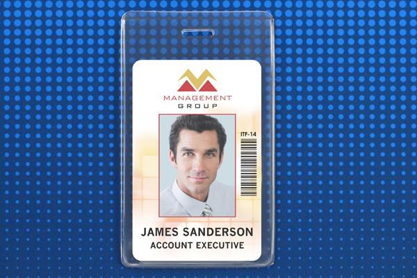 Clear Vinyl Vertical S-Series Proximity Card Holder, 2.3" x 4.25" 504-NCS - All Things Identification