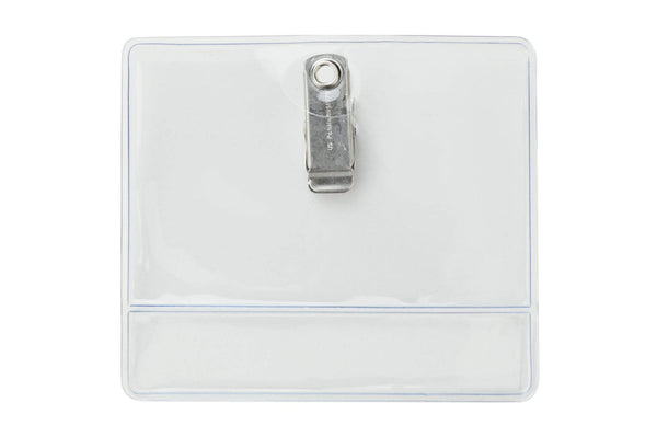 Premium Vinyl Badge Holder with Brady Clothing-Friendly™ Clip, 3.45" x 2.25" - All Things Identification