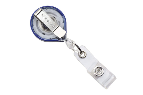 Royal Blue Classic Mini-Bak Badge Holder Reel Id With Strap And Slide Clip - 25 - All Things Identification