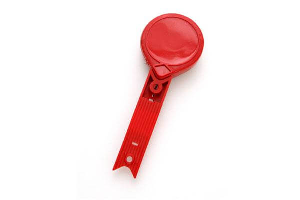 Red Twist-Free Mini-Bak Reel, Slide Clip - 25 - All Things Identification