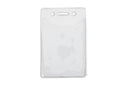 Premium Vinyl Vertical 2-Pocket Holder with Slot and Chain Holes, 2.38" x 3.38" - All Things Identification
