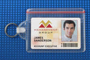 Vinyl Horizontal Badge Holder with Zipper Closure and Key Ring 3.38" x 2.38" 506-ZHKR - All Things Identification