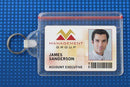 Vinyl Horizontal Badge Holder with Zipper Closure and Key Ring 3.38" x 2.38" 506-ZHKR - All Things Identification