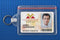 Vinyl Horizontal Badge Holder with Zipper Closure and Key Ring 3.38" x 2.38" 506-ZHKR - All Things Identification