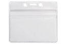 Horizontal Vinyl Clear Badge Holder with Zip Closure, 3.63" x 2.5" 506-ZHOS-CLR - All Things Identification