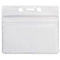 Horizontal Vinyl Clear Badge Holder with Zip Closure, 3.63" x 2.5" 506-ZHOS-CLR - All Things Identification
