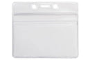 Horizontal Vinyl Clear Badge Holder with Zip Closure, 3.63" x 2.5" 506-ZHOS-CLR - All Things Identification