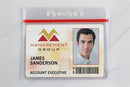 Sealable Badge Holder Horizontal Anti-Print Transfer - 3.63" x 2.5" 506-Z - All Things Identification