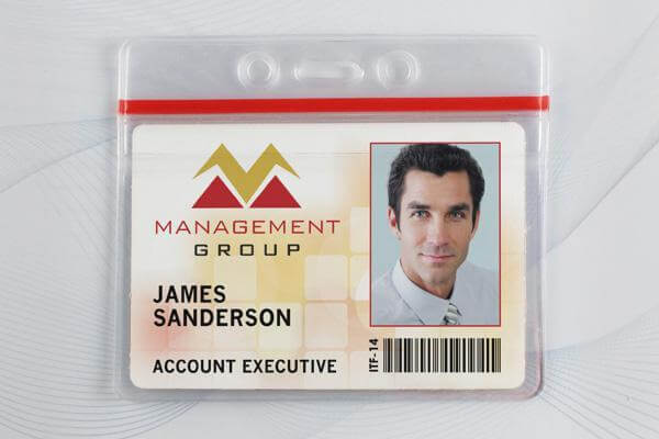 Sealable Badge Holder Horizontal Anti-Print Transfer - 3.63" x 2.5" 506-Z - All Things Identification