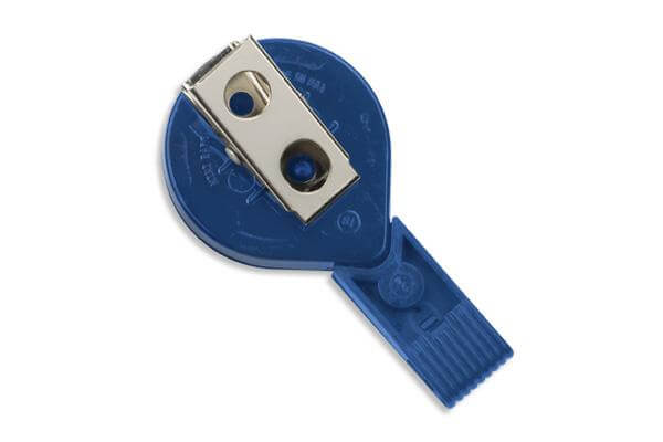 Royal Blue Twist-Free Mini-Bak Reel With Swivel Clip - 25 - All Things Identification